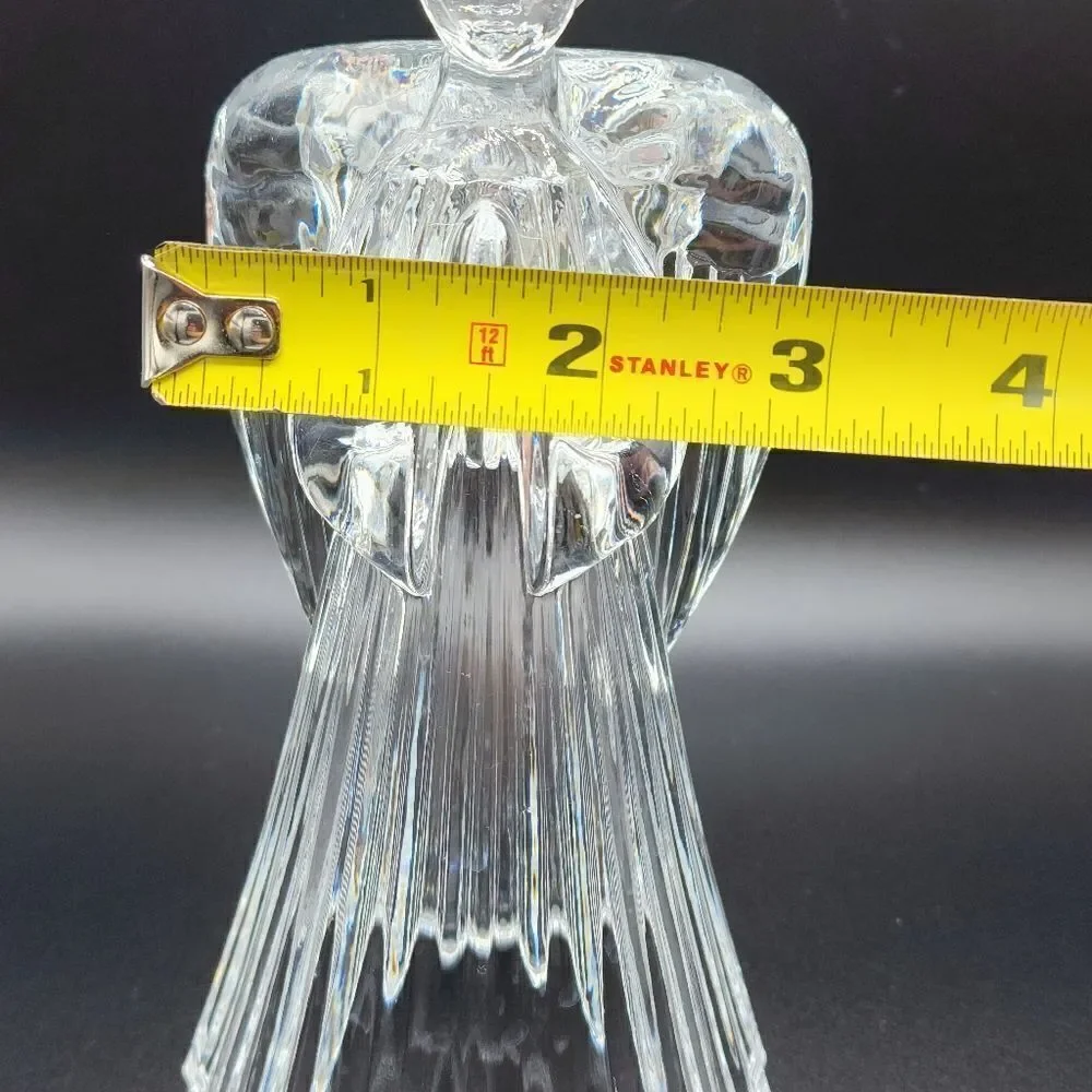 Vintage crystal angel candle holder